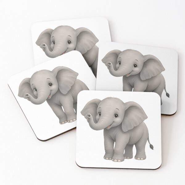 Item preview, Cute Kawaii Elephant Adorable Lucky Baby Safari Mascot designed and sold by Seculinator.