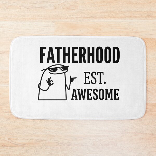 Item preview, Fatherhood Est Awesome Funny Stick Figure Dad Meme designed and sold by drchzak.