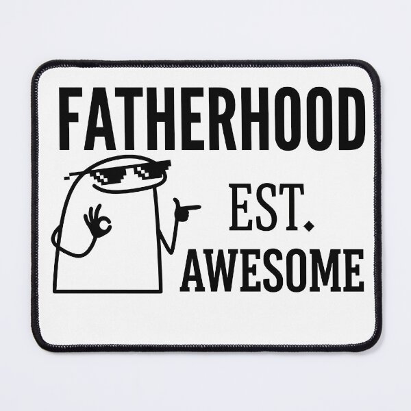 Item preview, Fatherhood Est Awesome Funny Stick Figure Dad Meme designed and sold by drchzak.