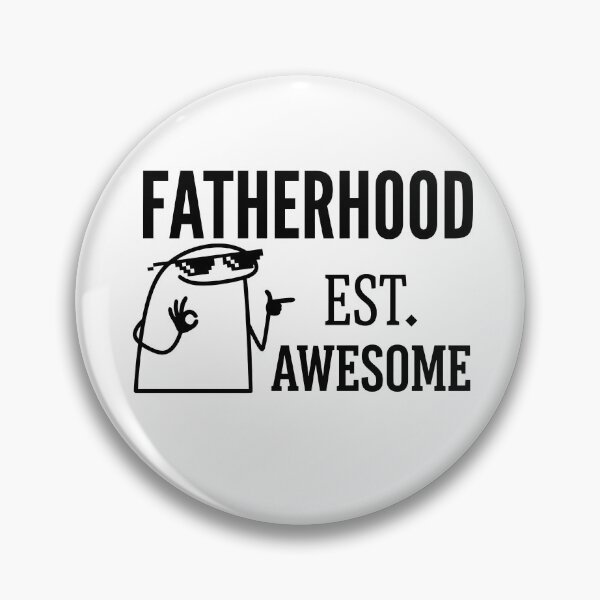Item preview, Fatherhood Est Awesome Funny Stick Figure Dad Meme designed and sold by drchzak.