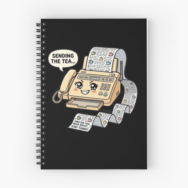 Item preview, Sending The Tea Kawaii Retro Fax Machine Office Gossip designed and sold by Retro Mood Co.