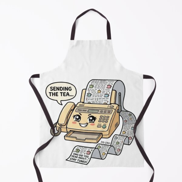 Item preview, Sending The Tea Kawaii Retro Fax Machine Office Gossip designed and sold by Retro Mood Co.