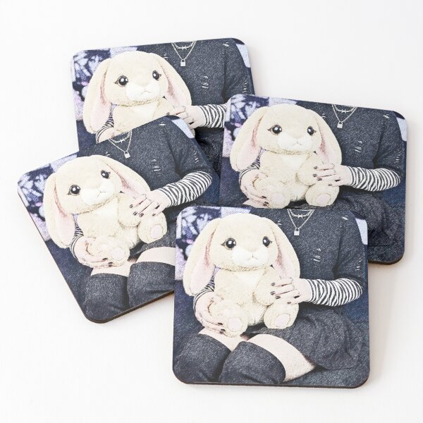 Item preview, Cute Bunny Plush Goth Aesthetic designed and sold by D6rkT3chDemon.