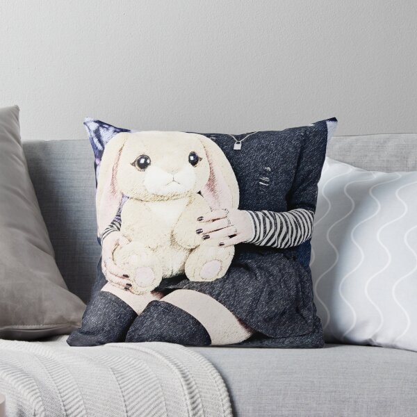 Item preview, Cute Bunny Plush Goth Aesthetic designed and sold by D6rkT3chDemon.