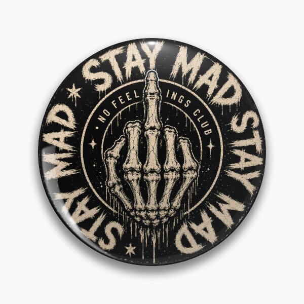 Item preview, Stay Mad No Feelings Club – Skeleton middle finger Streetwear T-Shirt designed and sold by saamessart.