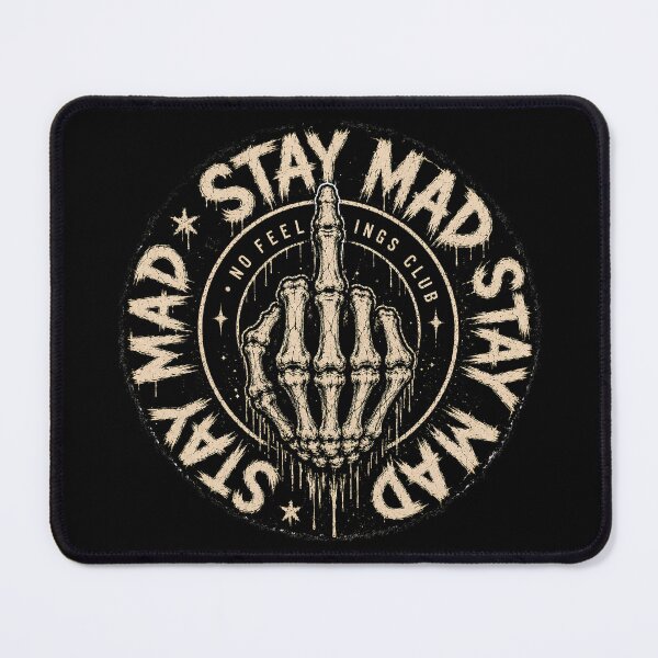 Item preview, Stay Mad No Feelings Club – Skeleton middle finger Streetwear T-Shirt designed and sold by saamessart.