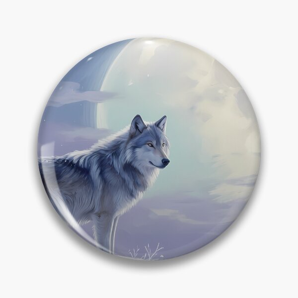 Artikelvorschau, Majestätischer Winterwolf und Vollmond entworfen und verkauft von RkskArt.
