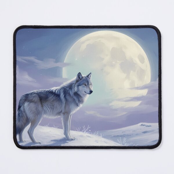 Item preview, Majestic Winter Wolf and Full Moon designed and sold by RkskArt.