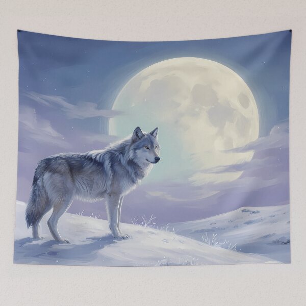 Item preview, Majestic Winter Wolf and Full Moon designed and sold by RkskArt.