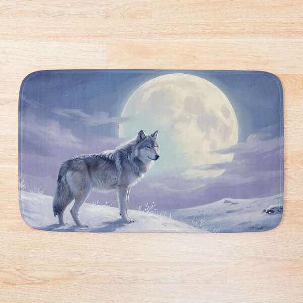 Item preview, Majestic Winter Wolf and Full Moon designed and sold by RkskArt.