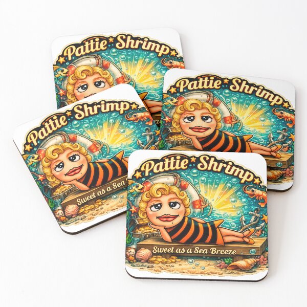 Item preview, Pattie Shrimp: Retro Pin-up Mermaid Kitsch Aesthetic designed and sold by Surreal Characters & Cute Pups.