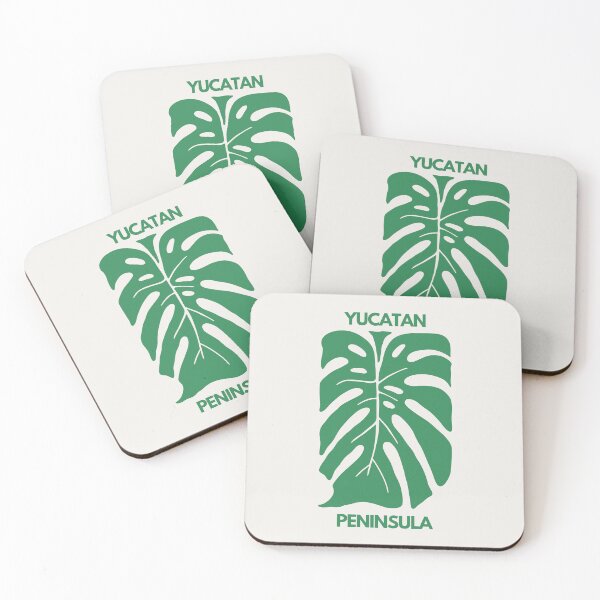 Item preview, Yucatan Peninsula Travel Poster - Monstera Leaf designed and sold by tiigerdad.