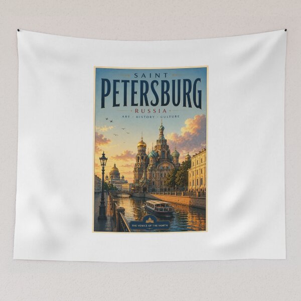 Item preview, Saint Petersburg Russia Vintage Travel Poster – Venice of the North designed and sold by ElartedeNoel.