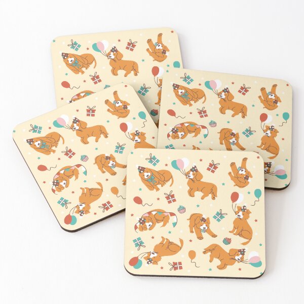 Item preview, Puppies in a birthday party designed and sold by Wlaurence.