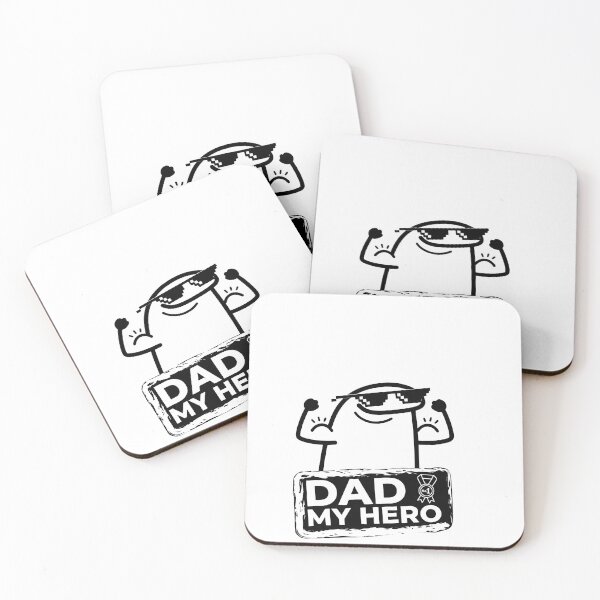 Item preview, No 1 Dad My Hero Funny Flexing Meme Retro Stamp designed and sold by drchzak.