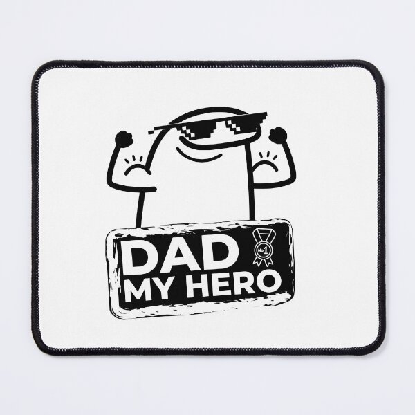 Item preview, No 1 Dad My Hero Funny Flexing Meme Retro Stamp designed and sold by drchzak.