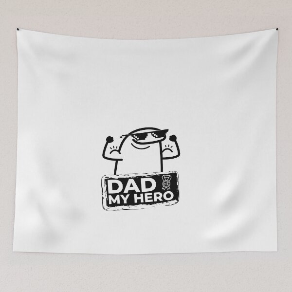 Item preview, No 1 Dad My Hero Funny Flexing Meme Retro Stamp designed and sold by drchzak.