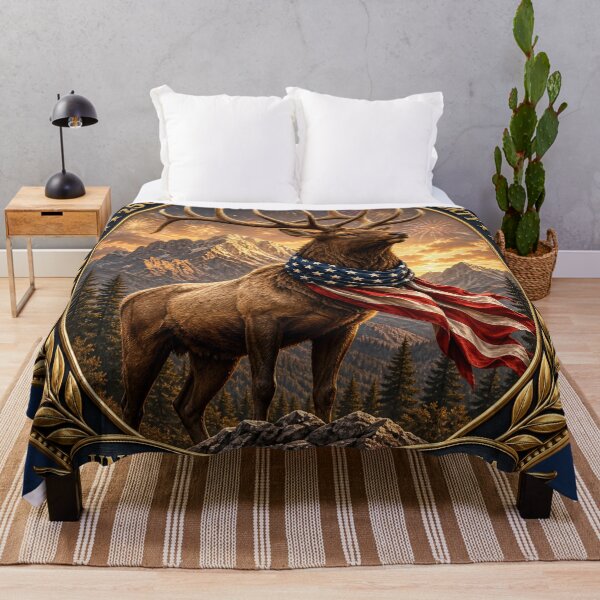 Item preview, Patriotic Elk 250 Years of Freedom designed and sold by FREENATION2026.