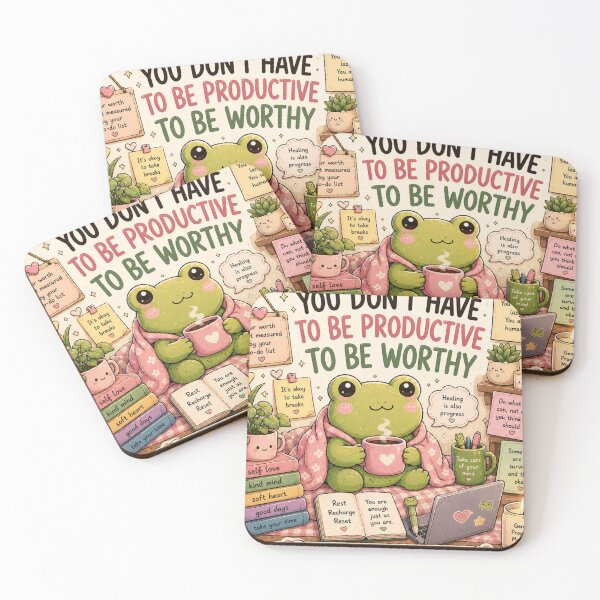 Item preview, You Don't Have To Be Productive To Be Worthy Frog Sticker designed and sold by NexusPixels.