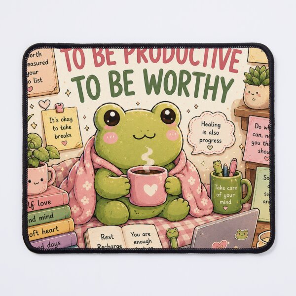 Item preview, You Don't Have To Be Productive To Be Worthy Frog Sticker designed and sold by NexusPixels.
