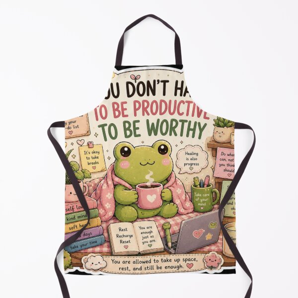 Item preview, You Don't Have To Be Productive To Be Worthy Frog Sticker designed and sold by NexusPixels.