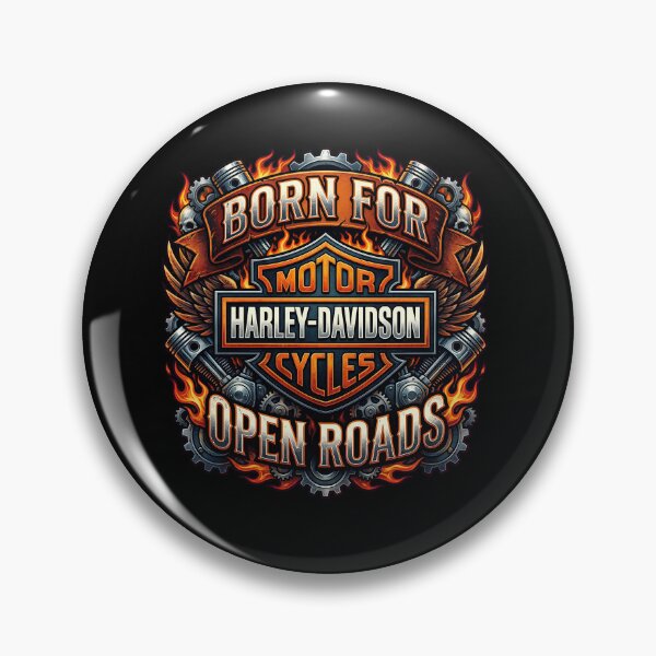 Item preview, Harley Davidson Born For Open Roads Heritage Rider Design designed and sold by enzoade.