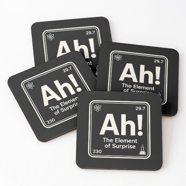 Item preview, Science Humor Chemistry Joke Ah The Element Of Surprise Nerd Humor Periodic Table designed and sold by designstoriesMK.