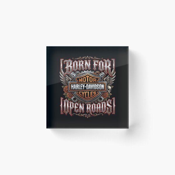 Item preview, Harley Davidson Born For Open Roads Urban Motorcycle Artwork designed and sold by enzoade.