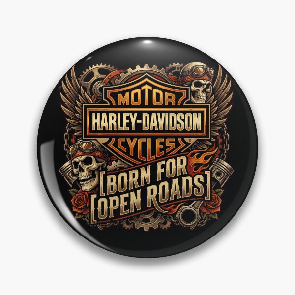 Item preview, Harley Davidson Born For Open Roads Road Trip Biker Graphic designed and sold by enzoade.