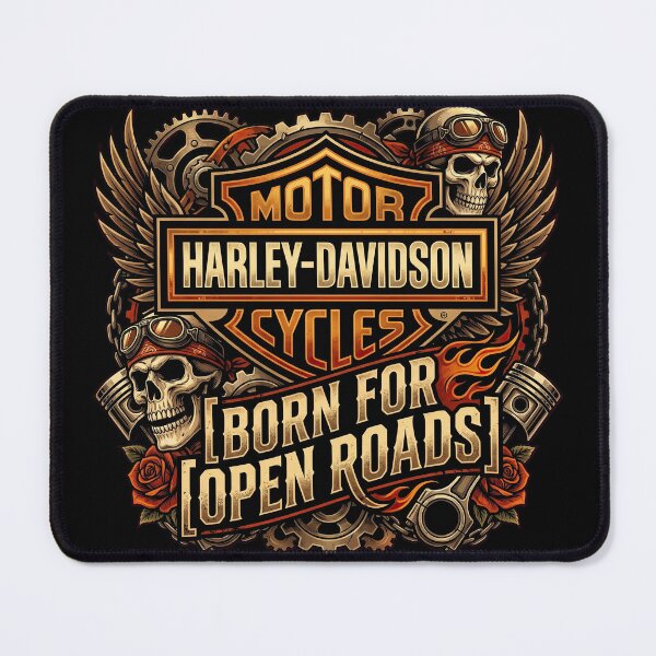 Item preview, Harley Davidson Born For Open Roads Road Trip Biker Graphic designed and sold by enzoade.