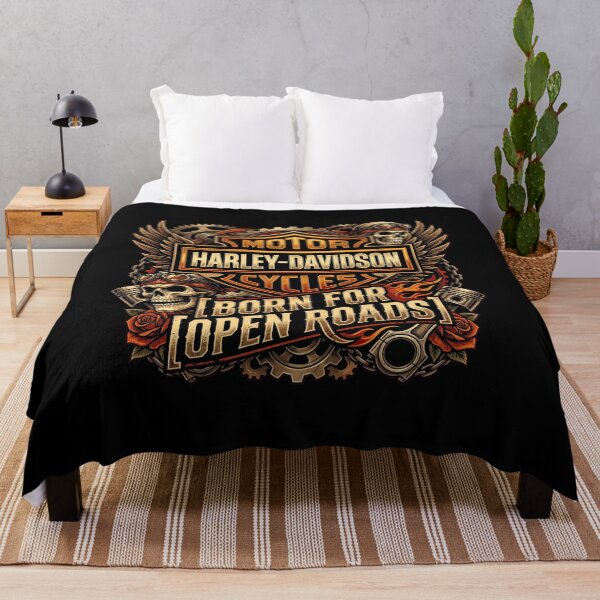 Item preview, Harley Davidson Born For Open Roads Road Trip Biker Graphic designed and sold by enzoade.