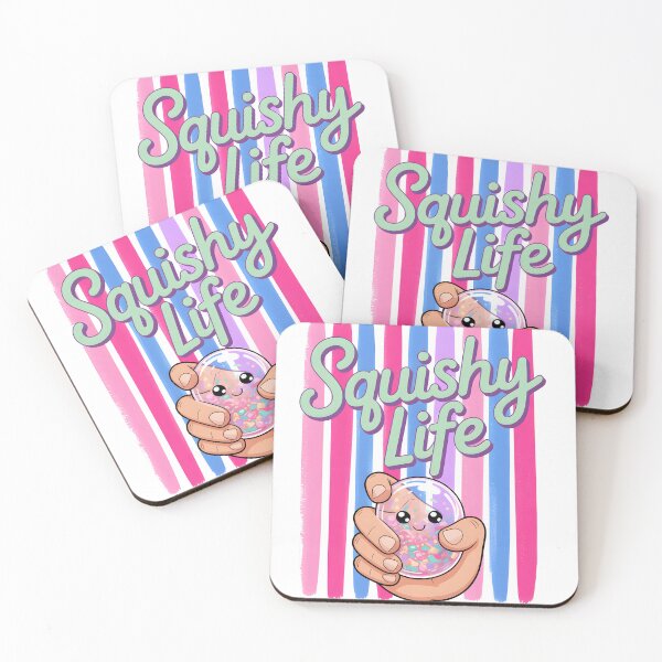 Item preview, Squishy Life – Glitter Dumpling Squishy Retro Striped Design designed and sold by EmeraldeaArt.
