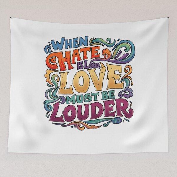 Item preview, When Hate Is Loud Love Must Be Louder Motivational Quote Peace Advocate designed and sold by RetroMini2026.
