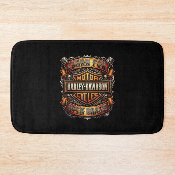 Item preview, Harley Davidson Born For Open Roads Motorcycle Club Inspired Design designed and sold by enzoade.