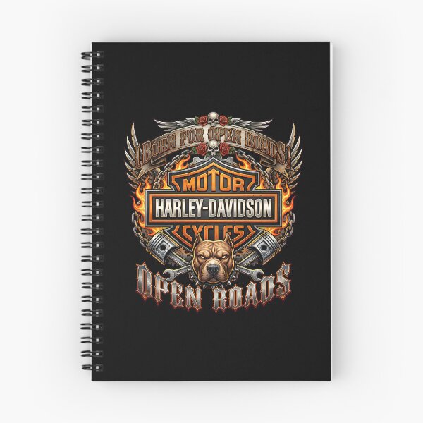 Item preview, Harley Davidson Born For Open Roads Retro Garage Style Artwork designed and sold by enzoade.