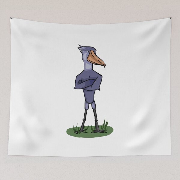 Item preview, Shoebill Bird Character Illustration | Funny Stork-Inspired Cartoon Drawing designed and sold by MechanicalART.