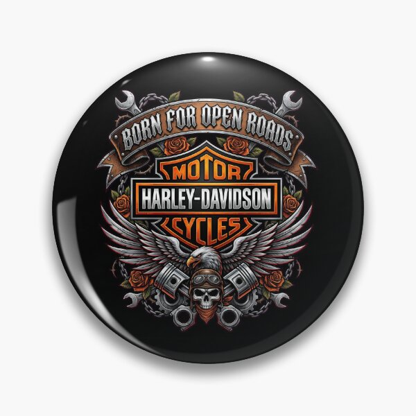 Item preview, Harley Davidson Born For Open Roads Freedom Rider Graphic designed and sold by enzoade.