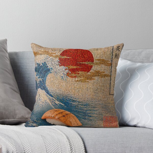 Item preview, Aburi Salmon Nigiri — Seared Salmon Ukiyo-e Sushi Art Tee designed and sold by nurusubetei.