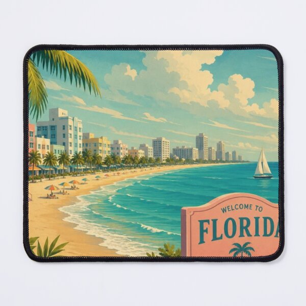 Item preview, Discover Florida – Vintage Travel Poster | Sunshine State Beach Wall Art designed and sold by ElartedeNoel.