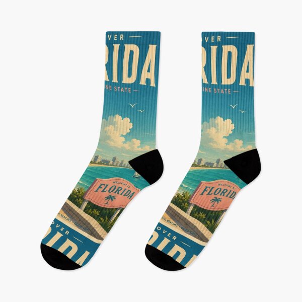 Item preview, Discover Florida – Vintage Travel Poster | Sunshine State Beach Wall Art designed and sold by ElartedeNoel.