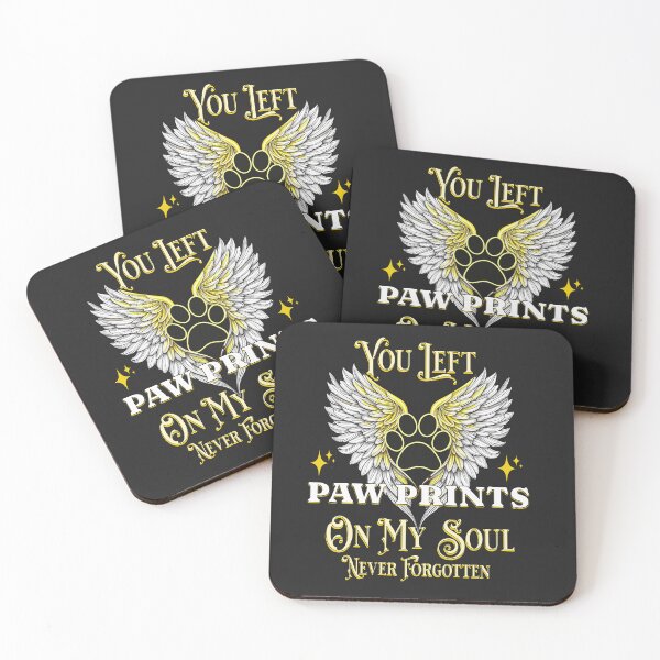 Item preview, You Left Paw Prints On My Soul Never Forgotten Pet Memorial designed and sold by PawPlanetPro.