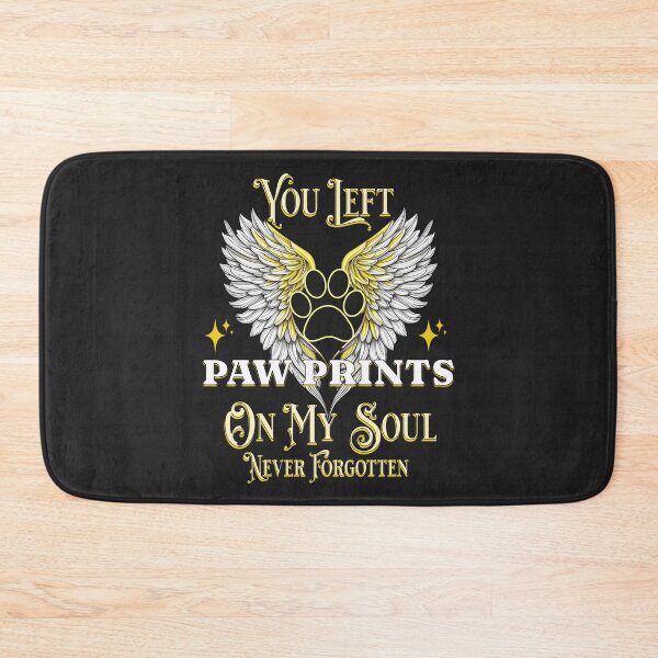 Item preview, You Left Paw Prints On My Soul Never Forgotten Pet Memorial designed and sold by PawPlanetPro.