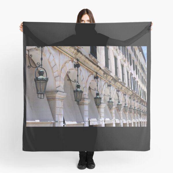 The Liston, Corfu Town, Corfu, Greece Scarf