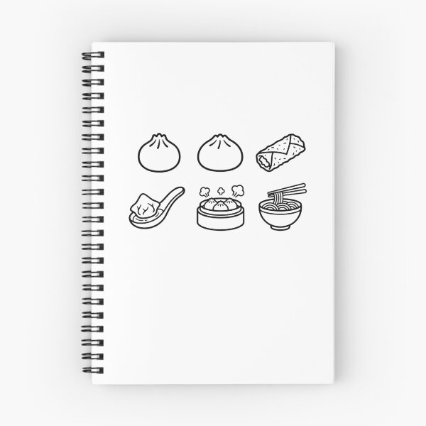 Item preview, Six Piece Dumpling Set – Dim Sum Collection Illustration designed and sold by EmeraldeaArt.