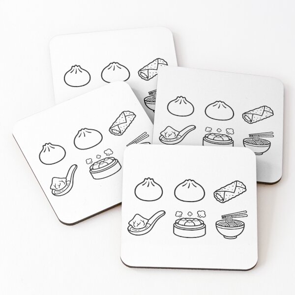 Item preview, Six Piece Dumpling Set – Dim Sum Collection Illustration designed and sold by EmeraldeaArt.