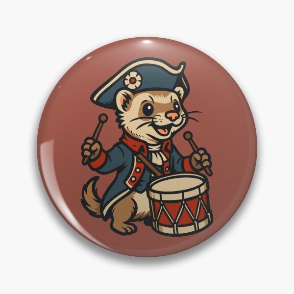 Item preview, Revolutionary Drummer Ferret designed and sold by Ghost on Toast.
