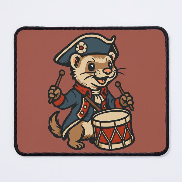 Item preview, Revolutionary Drummer Ferret designed and sold by Ghost on Toast.