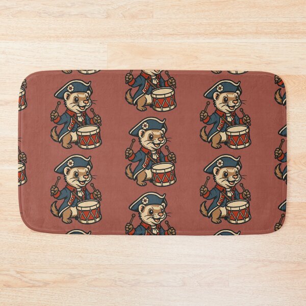 Item preview, Revolutionary Drummer Ferret designed and sold by Ghost on Toast.