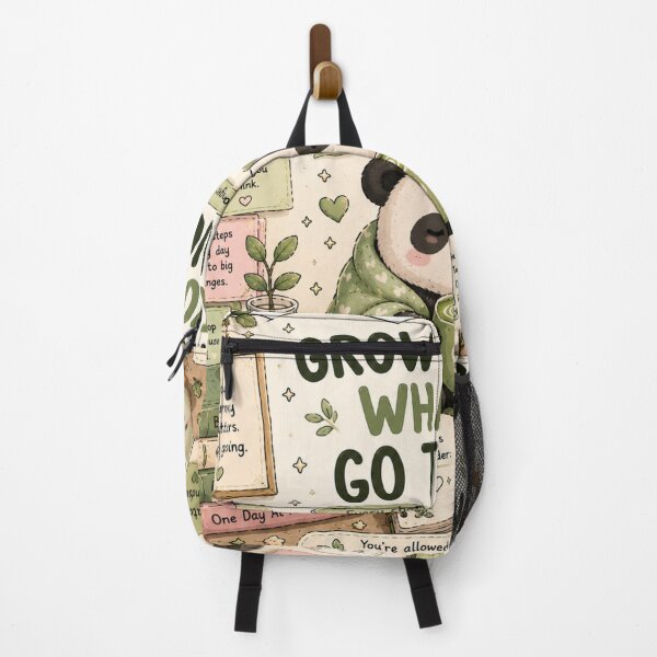 Item preview, Grow Through What You Go Through Panda Sticker designed and sold by NexusPixels.