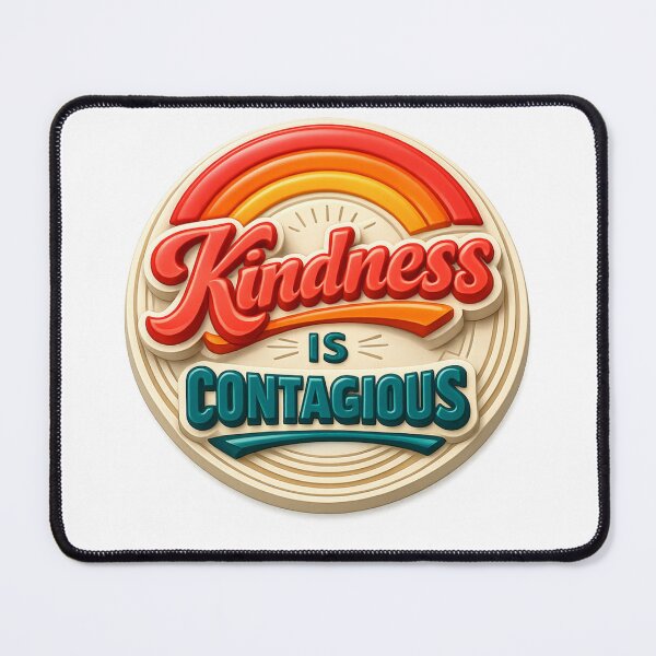 Item preview, Kindness Is Contagious Retro Rainbow Badge designed and sold by Dresut.